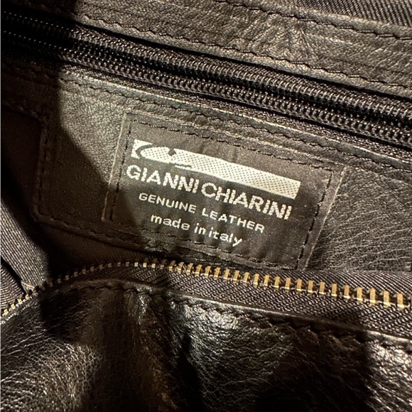 Gianni Chiarini Bag Purse Shoulder Strap Genuine Leather Calf Cow Italy Black - Picture 4 of 12